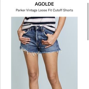 Agolde Parker Vintage Loose Fit Cutoff Shorts